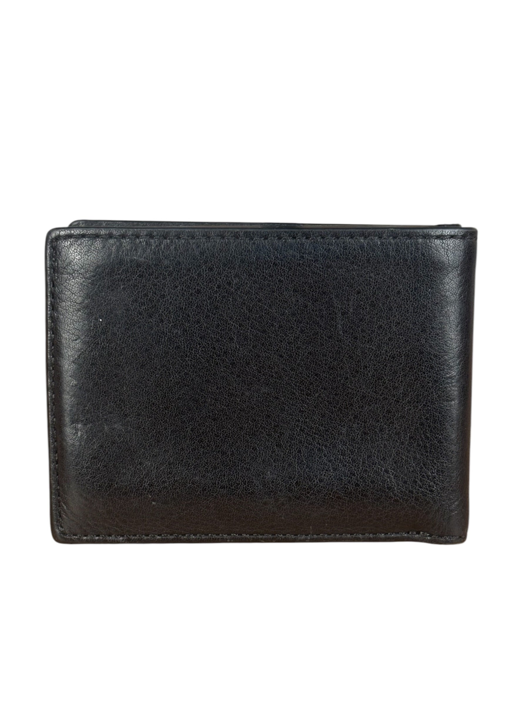Coach Black Leather Slim Bifold Wallet