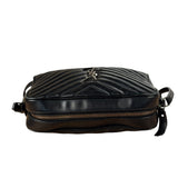 Yves Saint Laurent Black Leather Lou Camera Bag