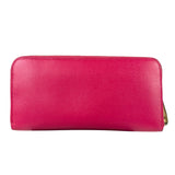 Yves Saint Laurent Pink Leather Zip Around Long Wallet