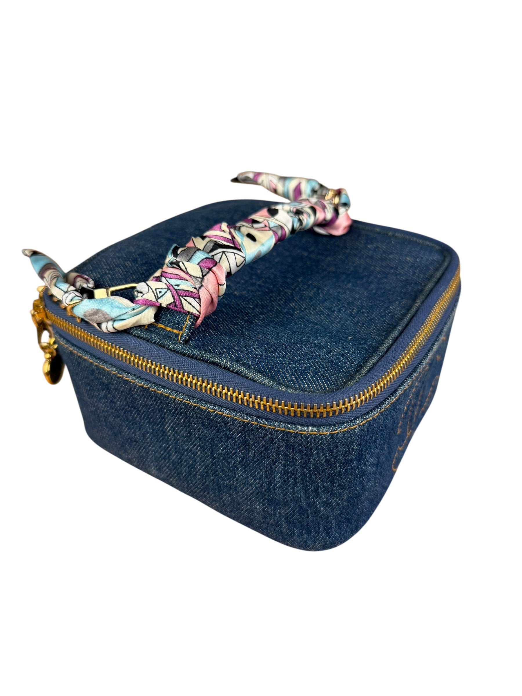 Chanel Denim Vanity Case Handbag 1997