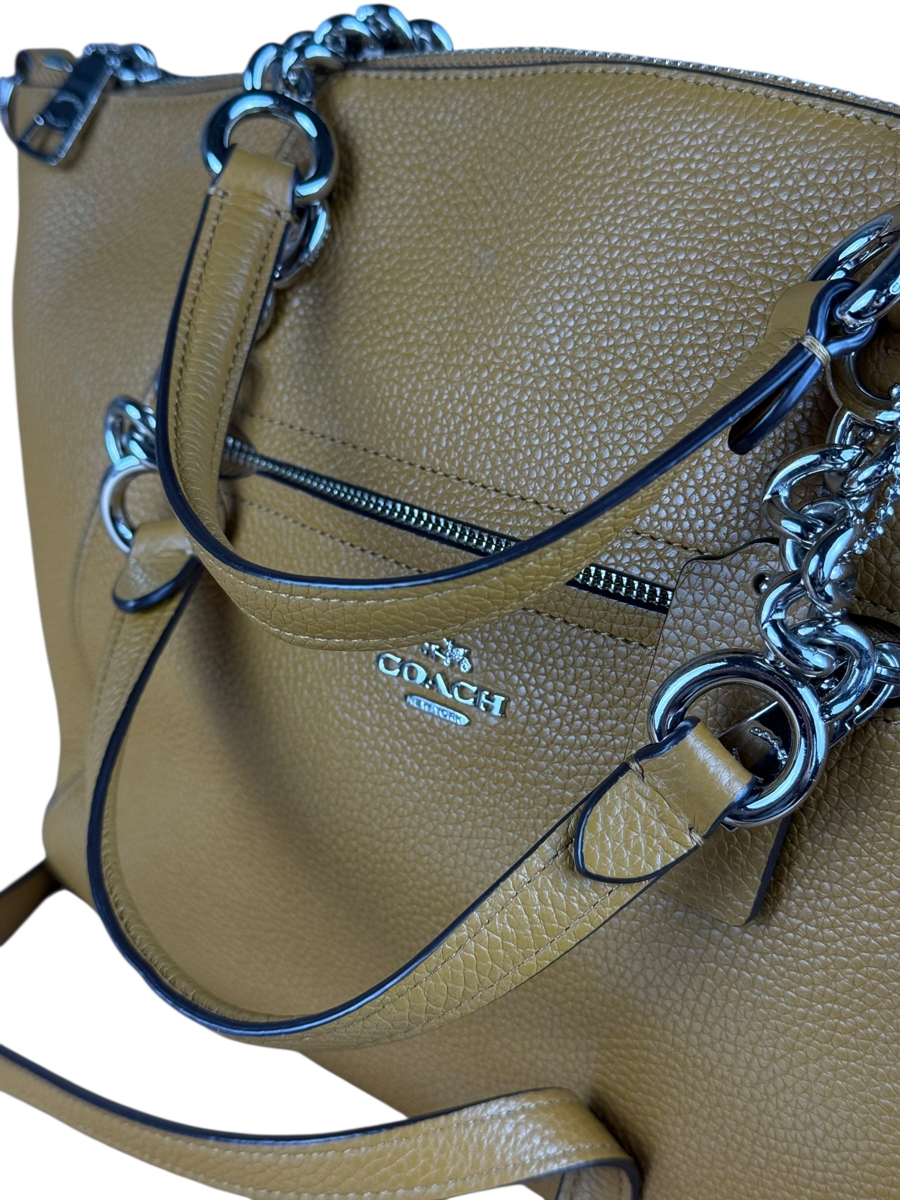 Coach Orange Leather Shoulder Bag