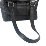Chanel Navy Chocolate Bar Square Quilt LAX Bowler Bag 2004