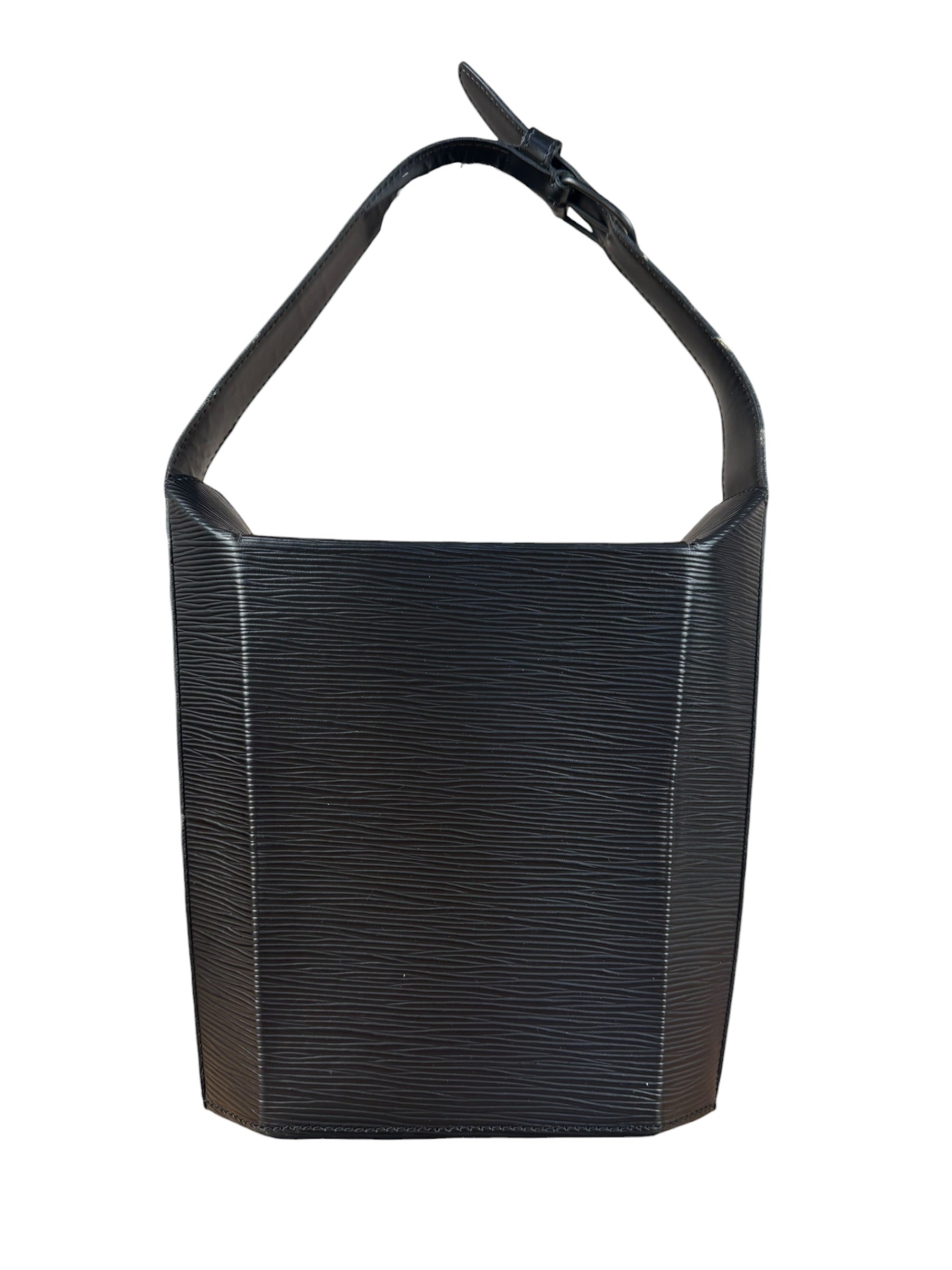 Yves Saint Laurent Black Epi Sac Seau Shoulder Bag
