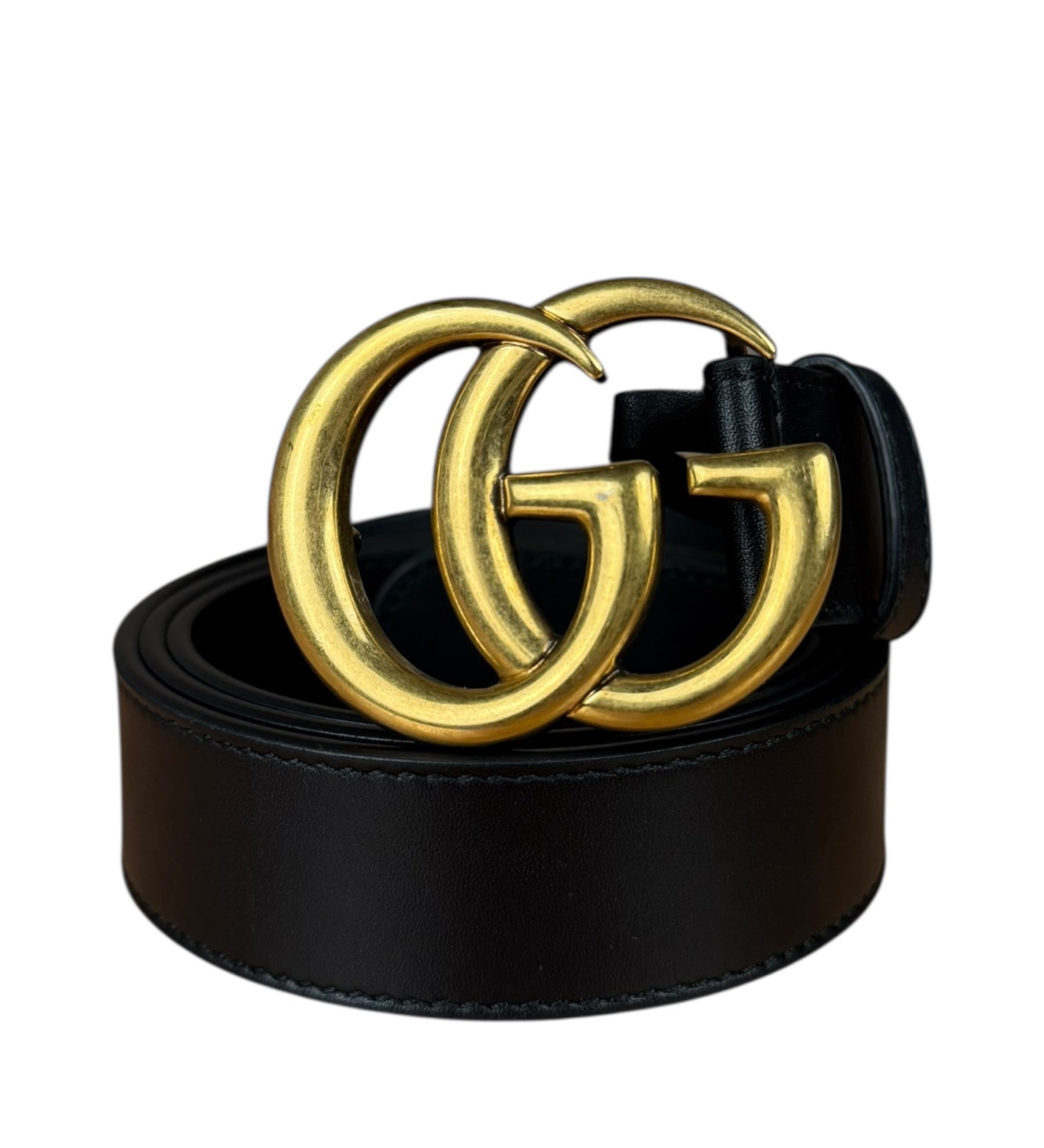 Gucci GG Black leather Belt