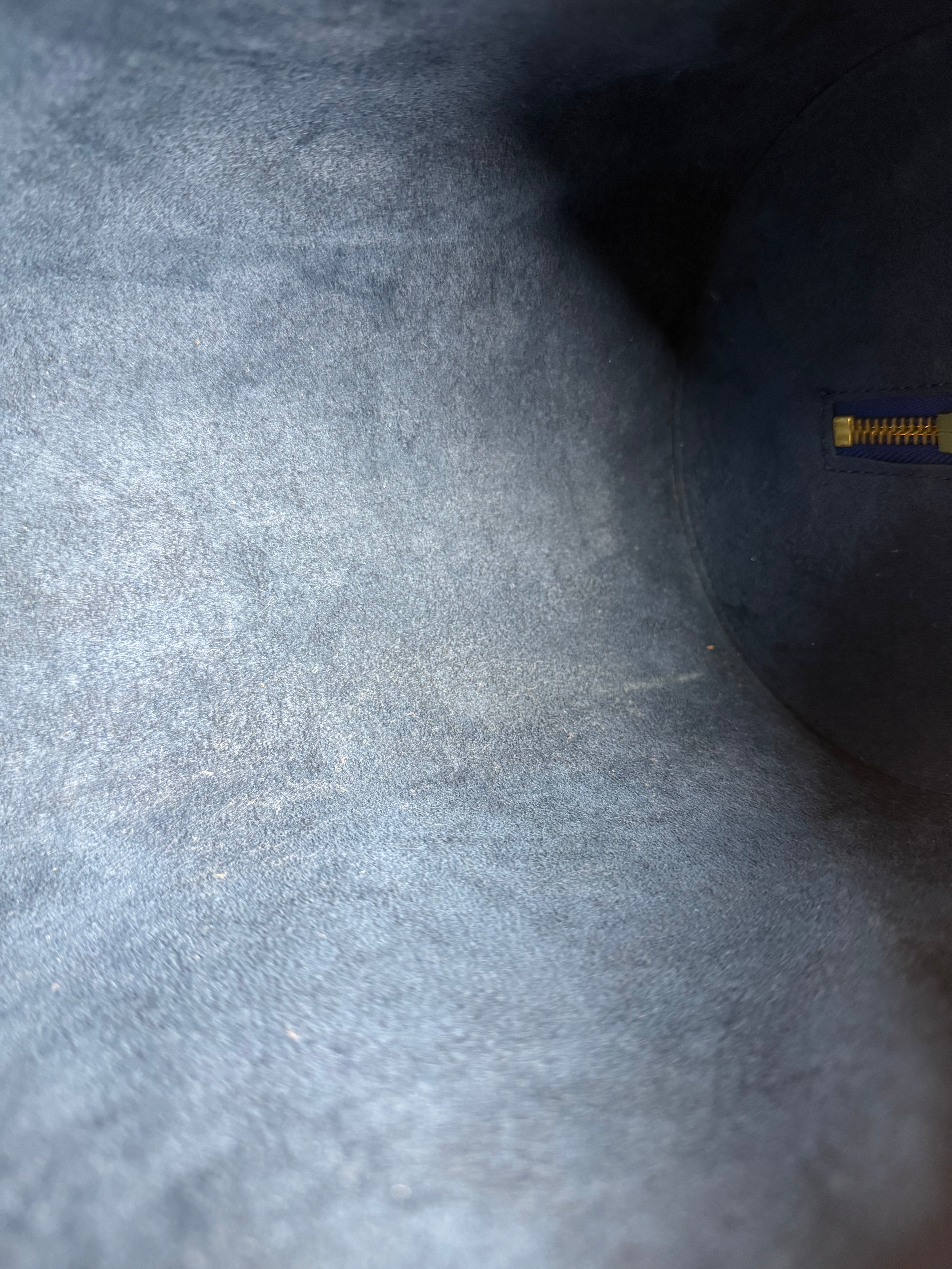 Louis Vuitton Blue Epi Soufflot Handbag