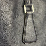 Prada Navy Blue Saffiano Leather Vertical Tote Bag