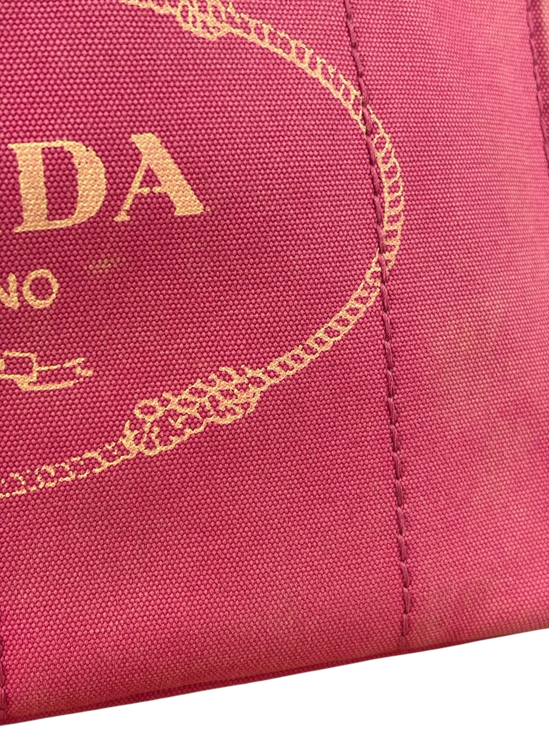 Prada Vintage Pink M Canapa Tote