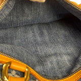 Louis Vuitton Vintage Demin Leather Trim Flat Shopper Tote Bag