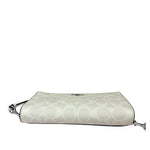 Coach Signature Canvas Anna Foldover Clutch White