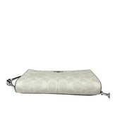 Coach Signature Canvas Anna Foldover Clutch White