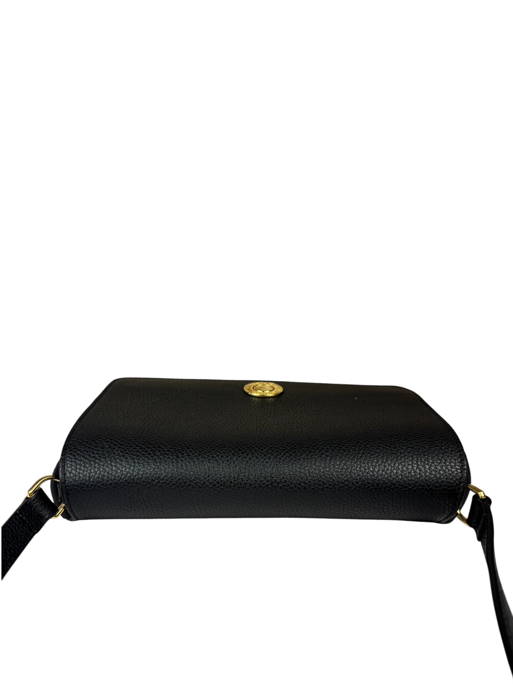 Burberry Black Leather Trim House Hampshire Crossbody