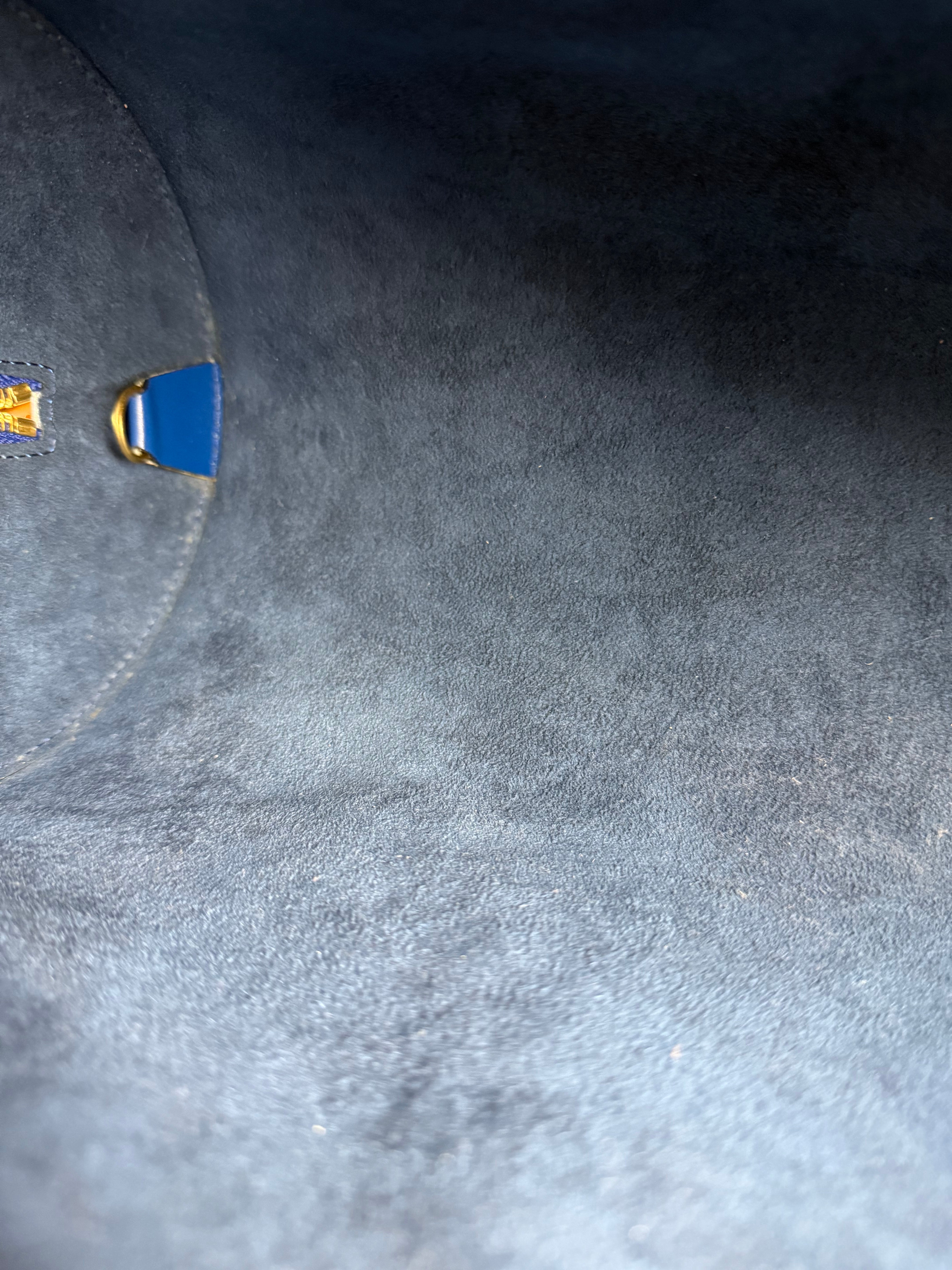 Louis Vuitton Blue Epi Soufflot Handbag