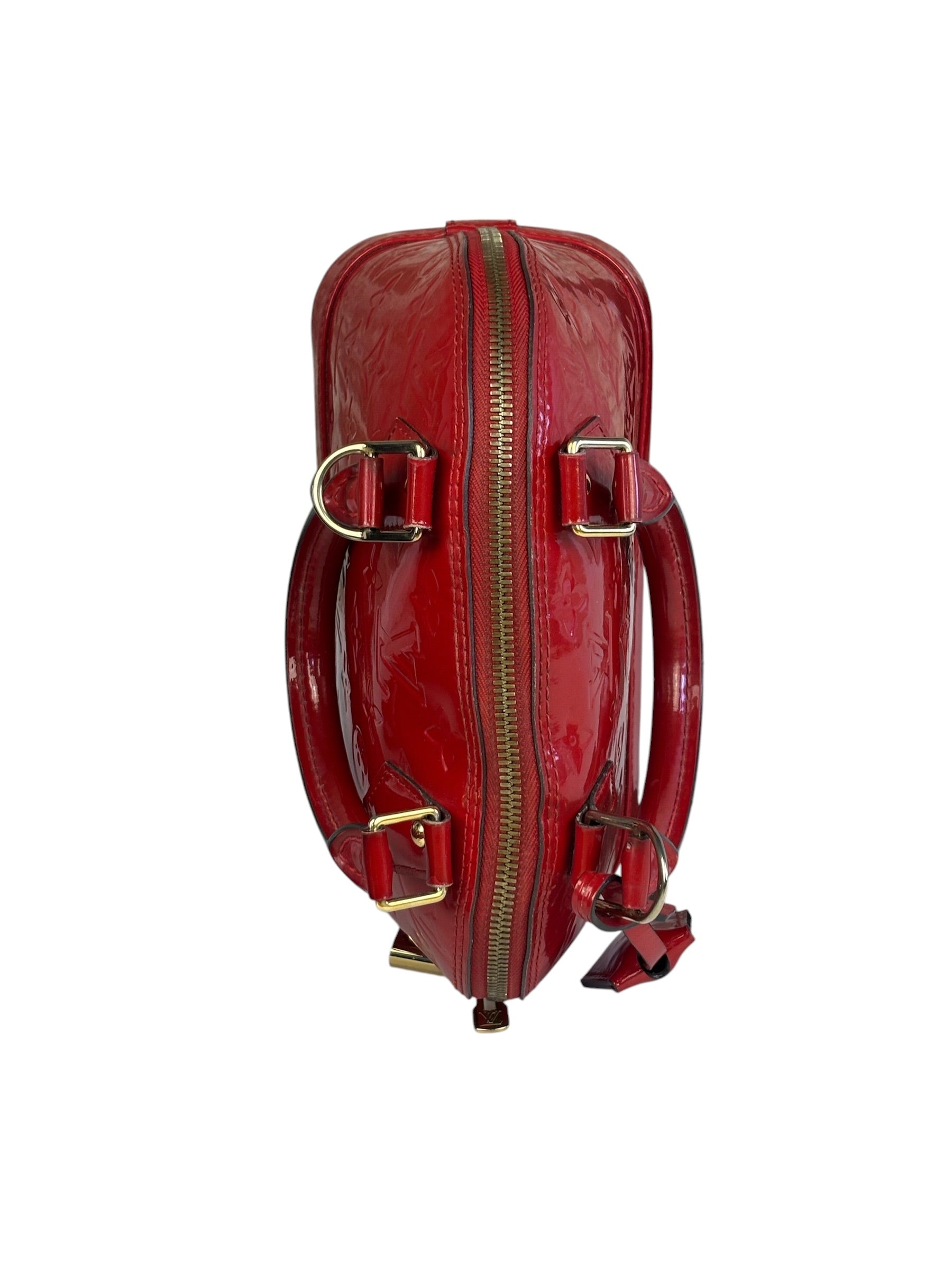 Louis Vuitton Red Vernis Alma BB Handbag