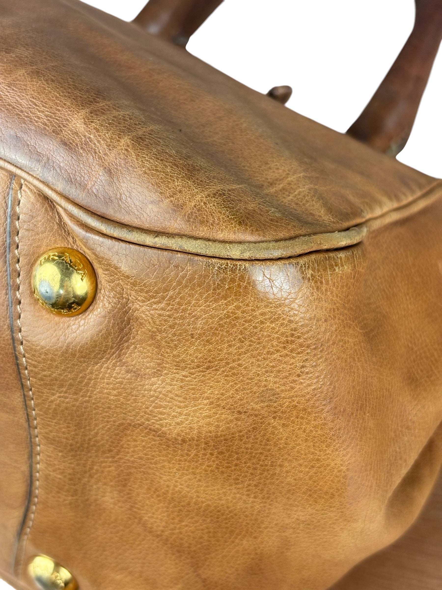 Prada Brown Leather 2Way Bag