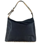 Burberry Nylon Check-Trimmed Shoulder Bag