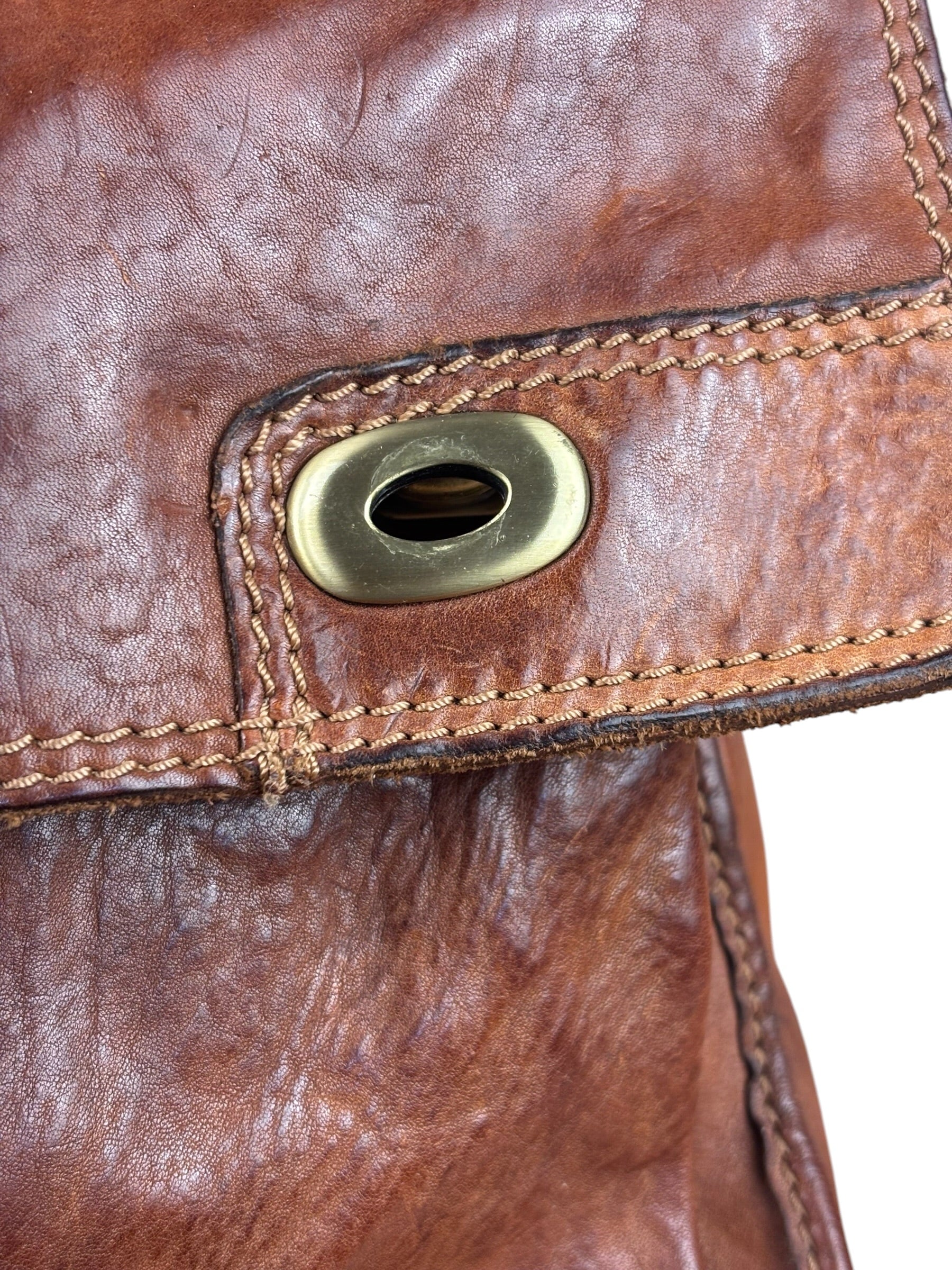 Campomaggi Brown Leather Messenger Bag