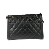 Chanel Black Quilted Leather Geometric Chain Flap Bag 2014
