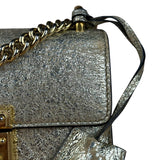 Gucci Gold Metallic Padlock Small Chain Shoulder Bag