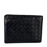 Bottega Veneta Vintage Black Intrecciato BiFold Wallet