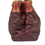 Chanel Bi-Color Burgundy Quilted Soft Elegance Tote 2014