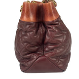 Chanel Bi-Color Burgundy Quilted Soft Elegance Tote 2014