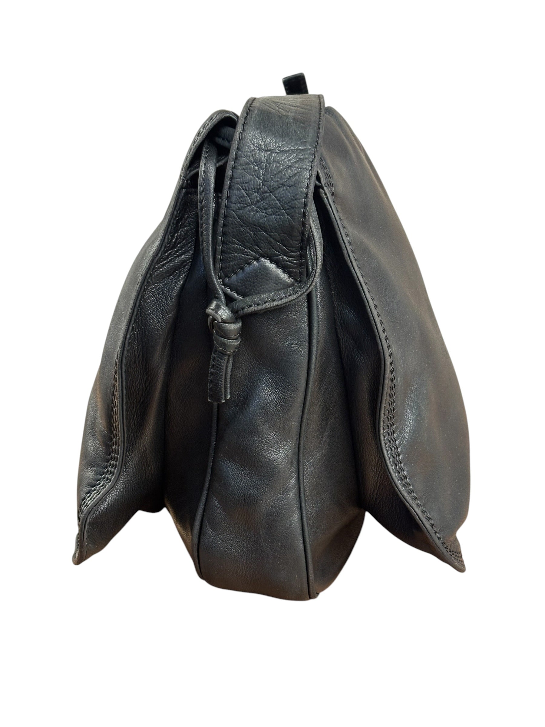 Loewe Black Anagram Logo Leather Crossbody