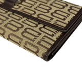 Balenciaga Vintage Brown Canvas Logo Long Wallet