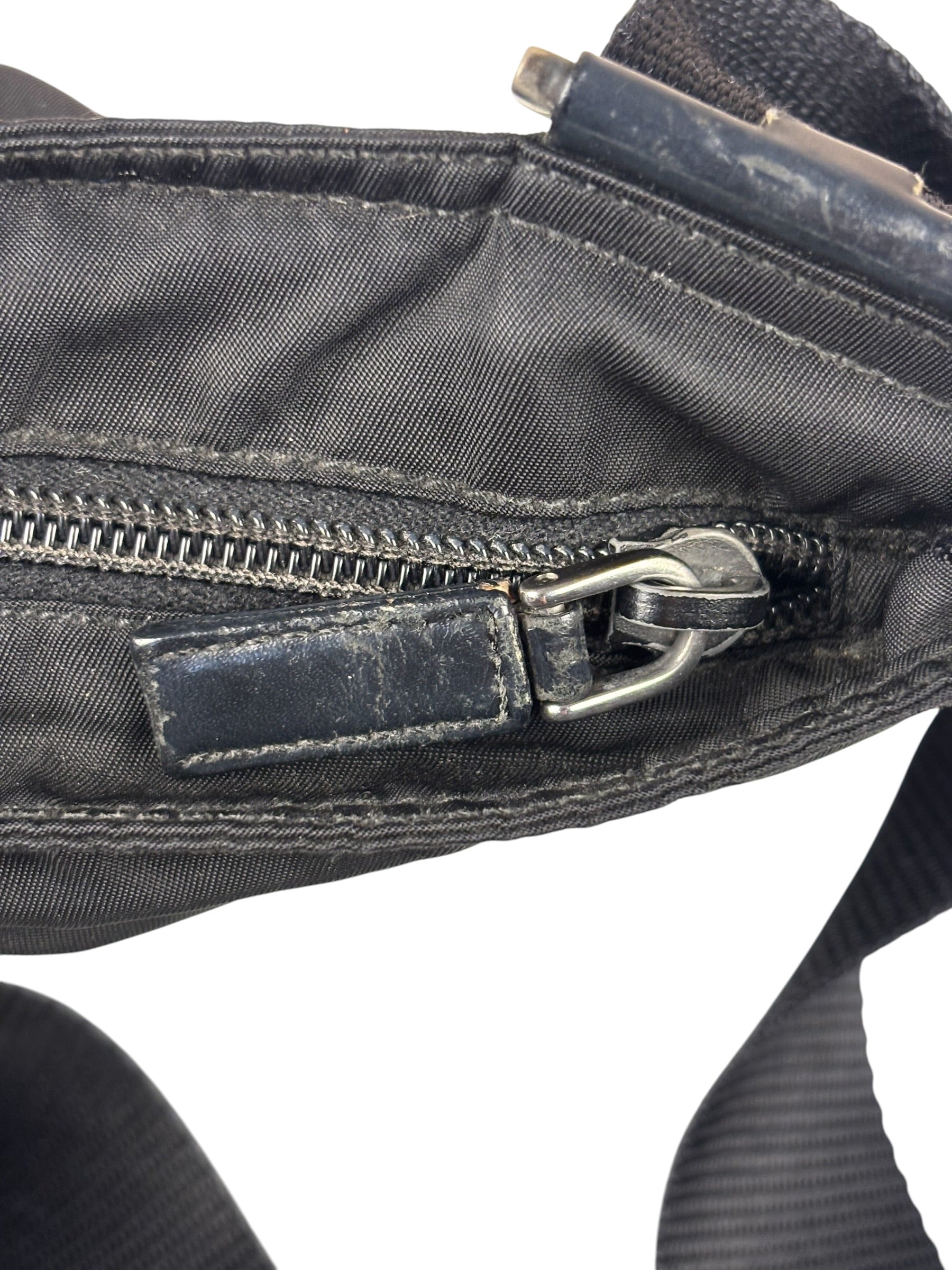 Prada Vintage Black Nylon Crossbody Bag