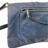 Prada Navy Nylon Tessuto Flap Crossbody