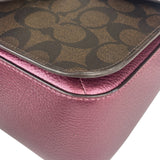 Coach Metallic Berry Leather Signature Cassidy Two-Way Bag