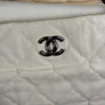 Chanel Beige Quilted Leather  Chain Shoulder Bag 2008