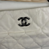 Chanel Beige Quilted Leather  Chain Shoulder Bag 2008