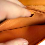 Chanel Orange Patent Leather Flap Wallet on Chain Bag