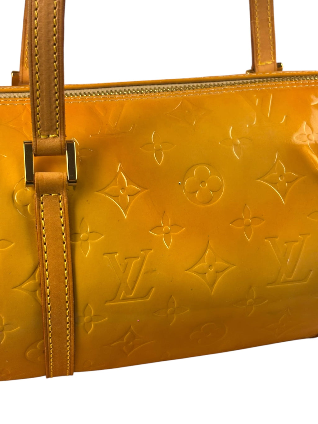 Louis Vuitton Yellow Vernis Bedford Handbag