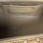 Chanel Beige Leather Trim Mini Puzzle Block Handbag