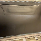 Chanel Beige Leather Trim Mini Puzzle Block Handbag