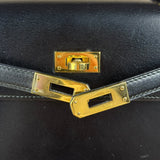 Hermes Black Mini Kelly 20 Box Calf 1991