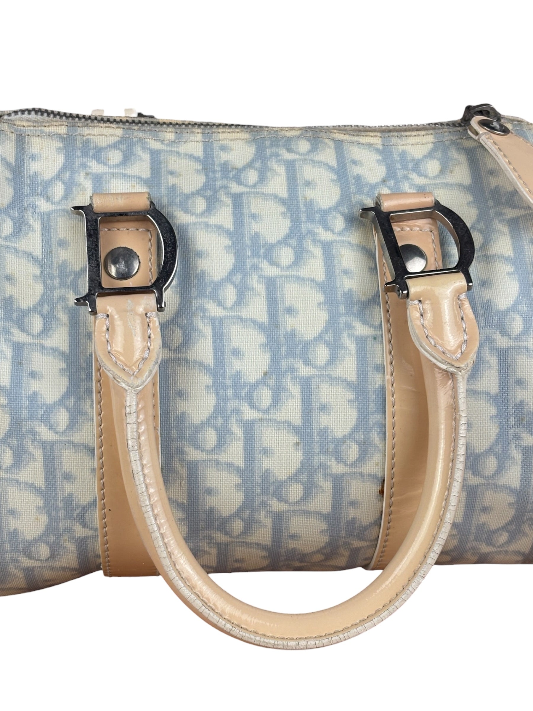 Christian Dior Vintage Trotter Canvas Mini Boston Bag
