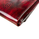 Cartier Red Patent Leather Must De Cartier Tri-Fold Wallet