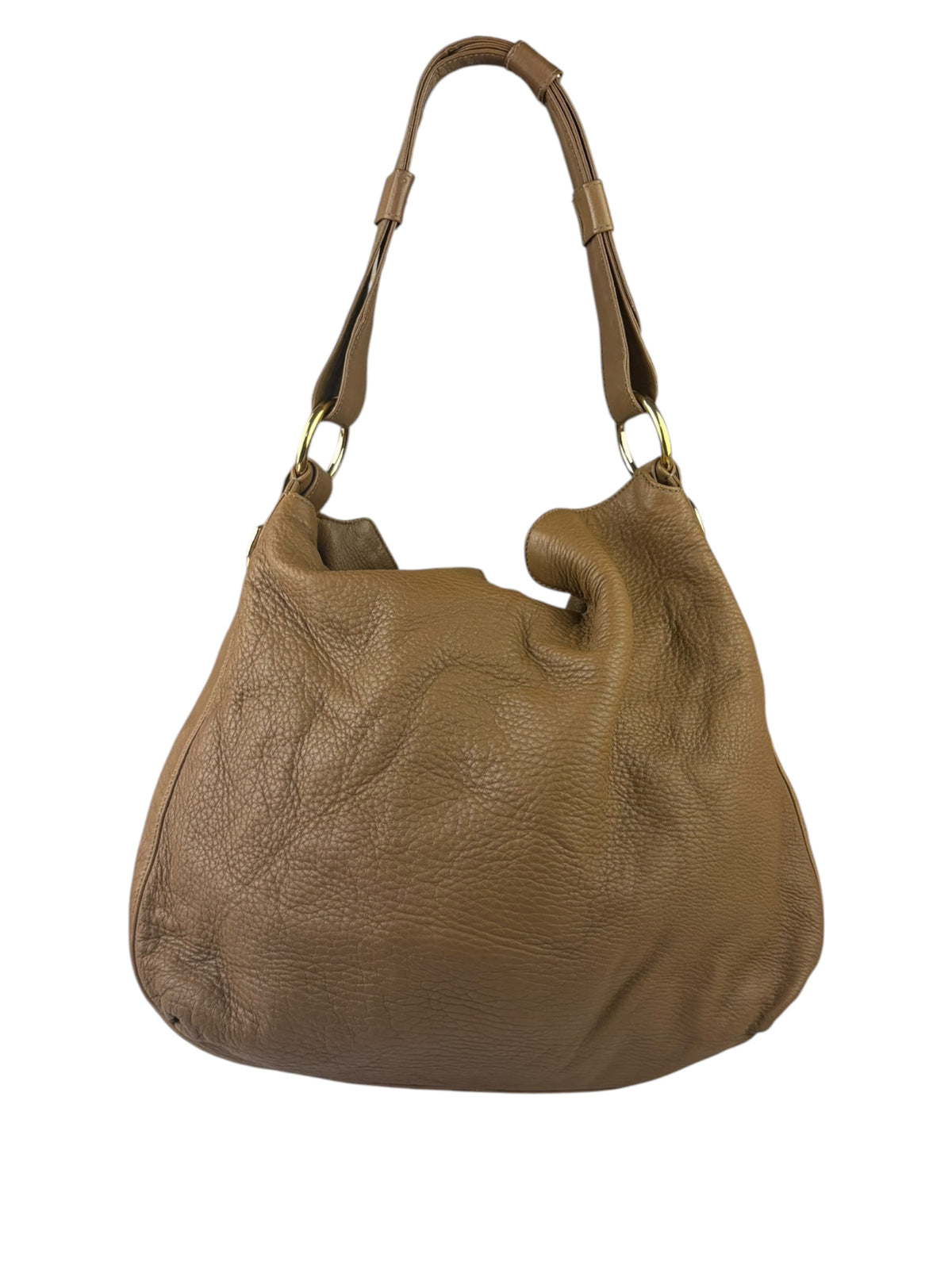 Gucci Tan Brown Leather Wave Hobo Bag