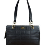 Chanel Black Choco Bar Stitch Caviar Chain Tote 2002