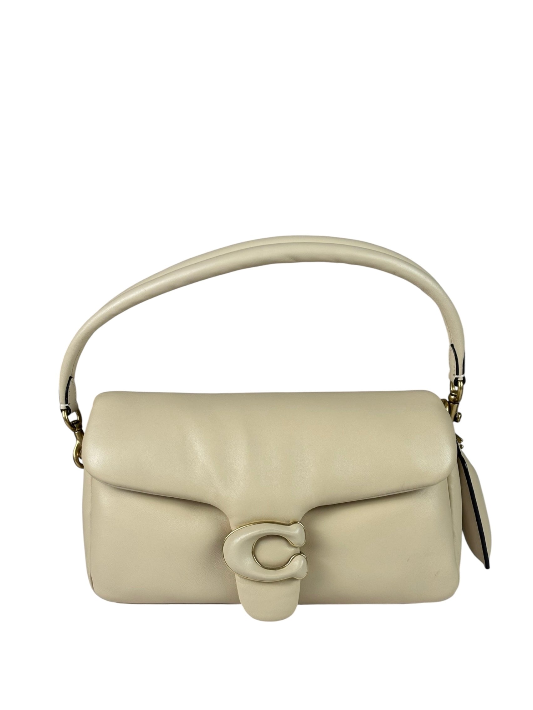 Coach Beige Leather Pillow Tabby 26 Shoulder Bag