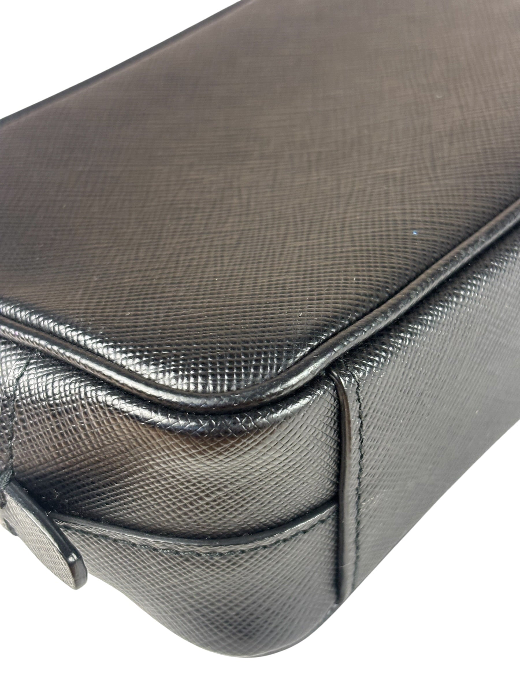 Prada Black Saffiano Leather Mini Camera Bag