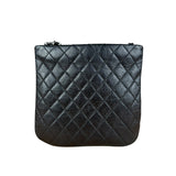 Chanel Black Quilted Leather Uniform Chain Crossbody 2018
