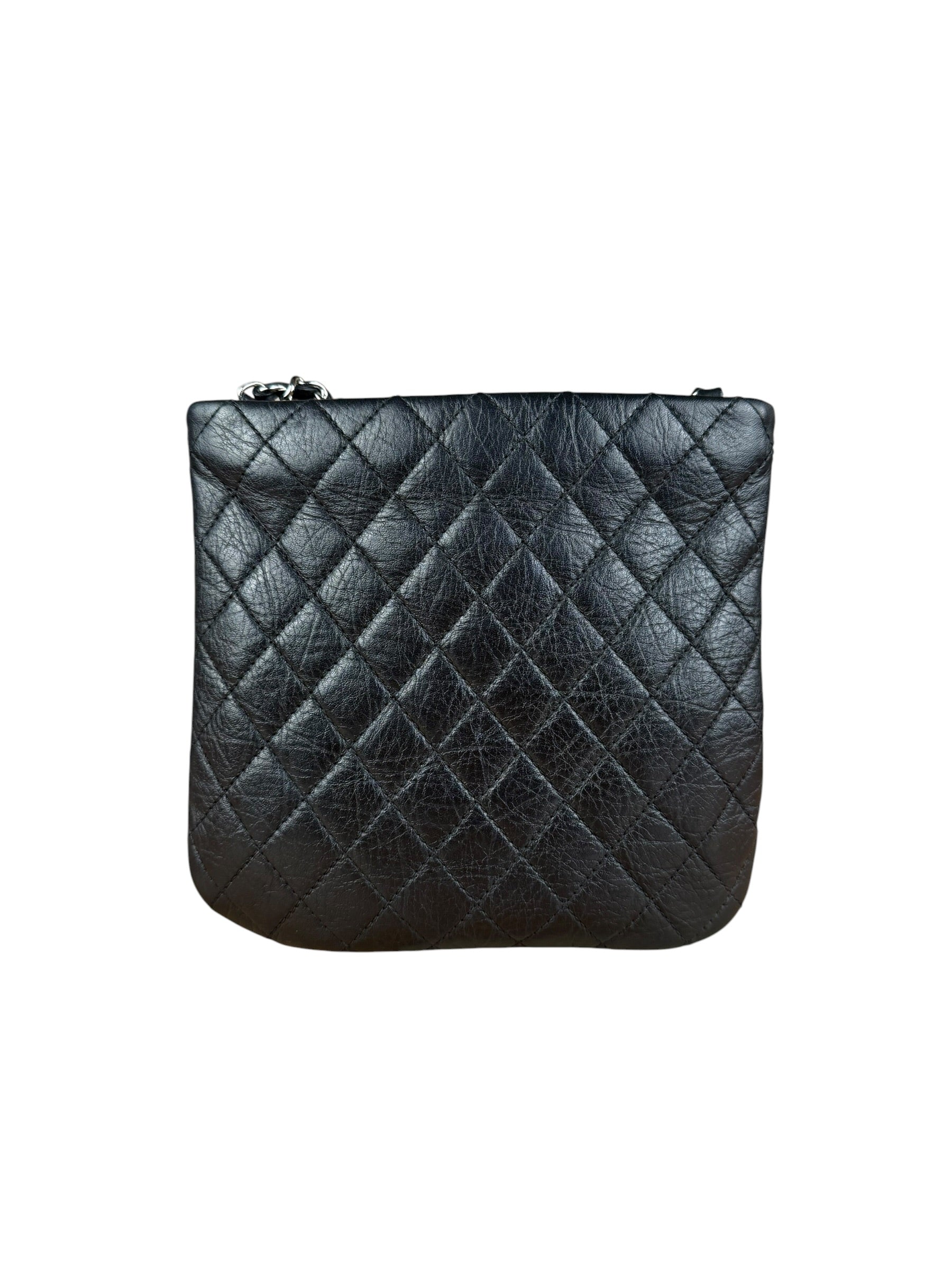 Chanel Black Quilted Leather Uniform Chain Crossbody 2018