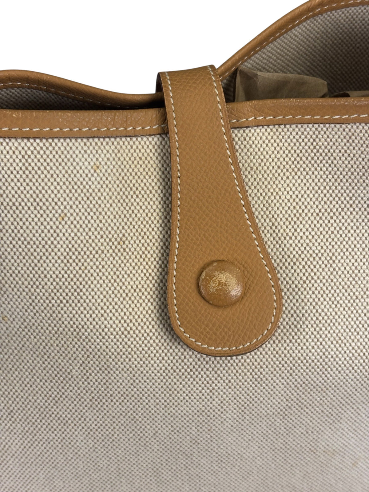 Hermes Brown Leather Trim Evelyne 2004