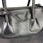 Prada Black Leather/Suede Shoulder Bag