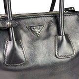 Prada Black Leather/Suede Shoulder Bag