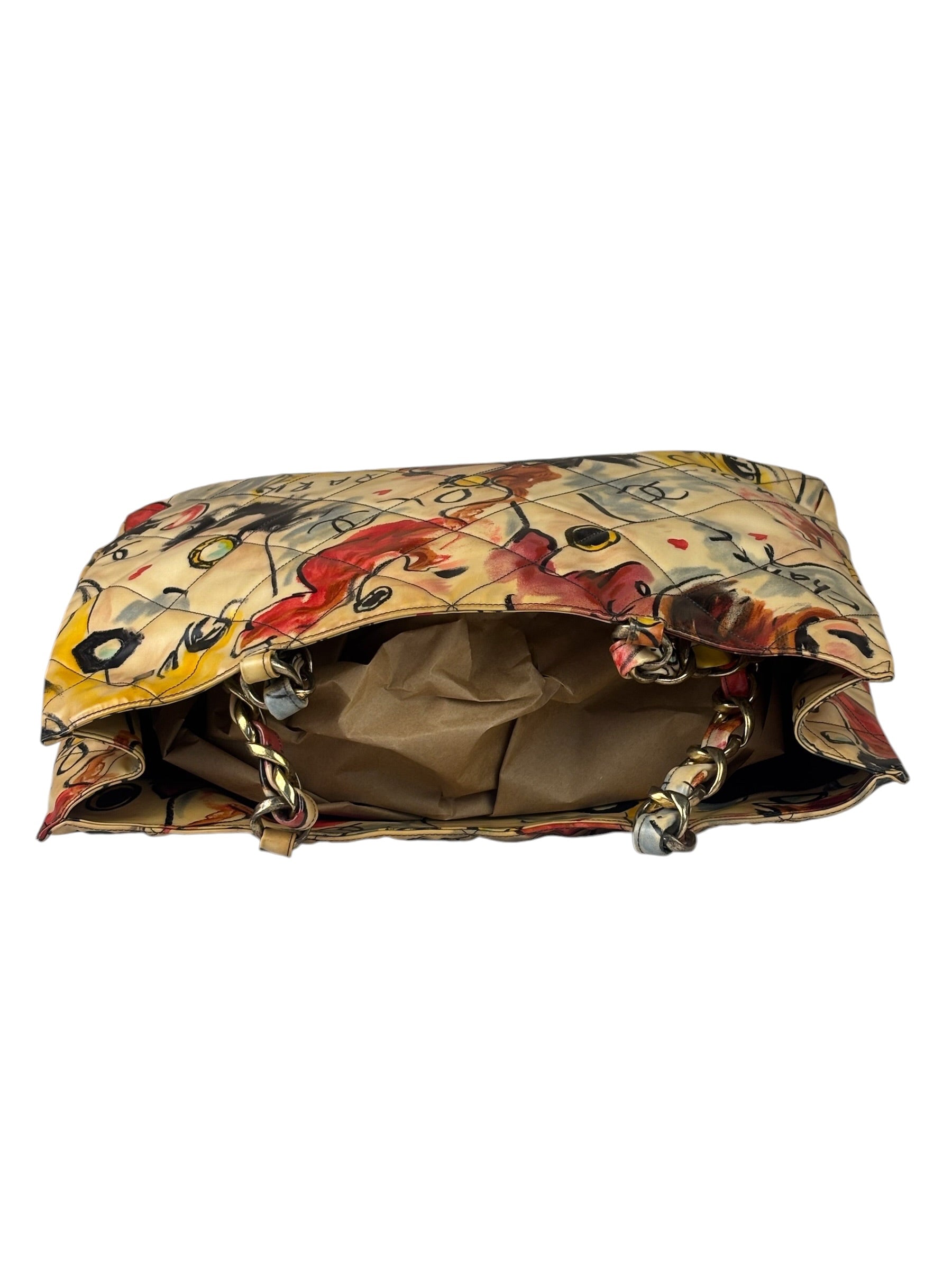 Chanel Multicolor Graffiti Coated Canvas Tote