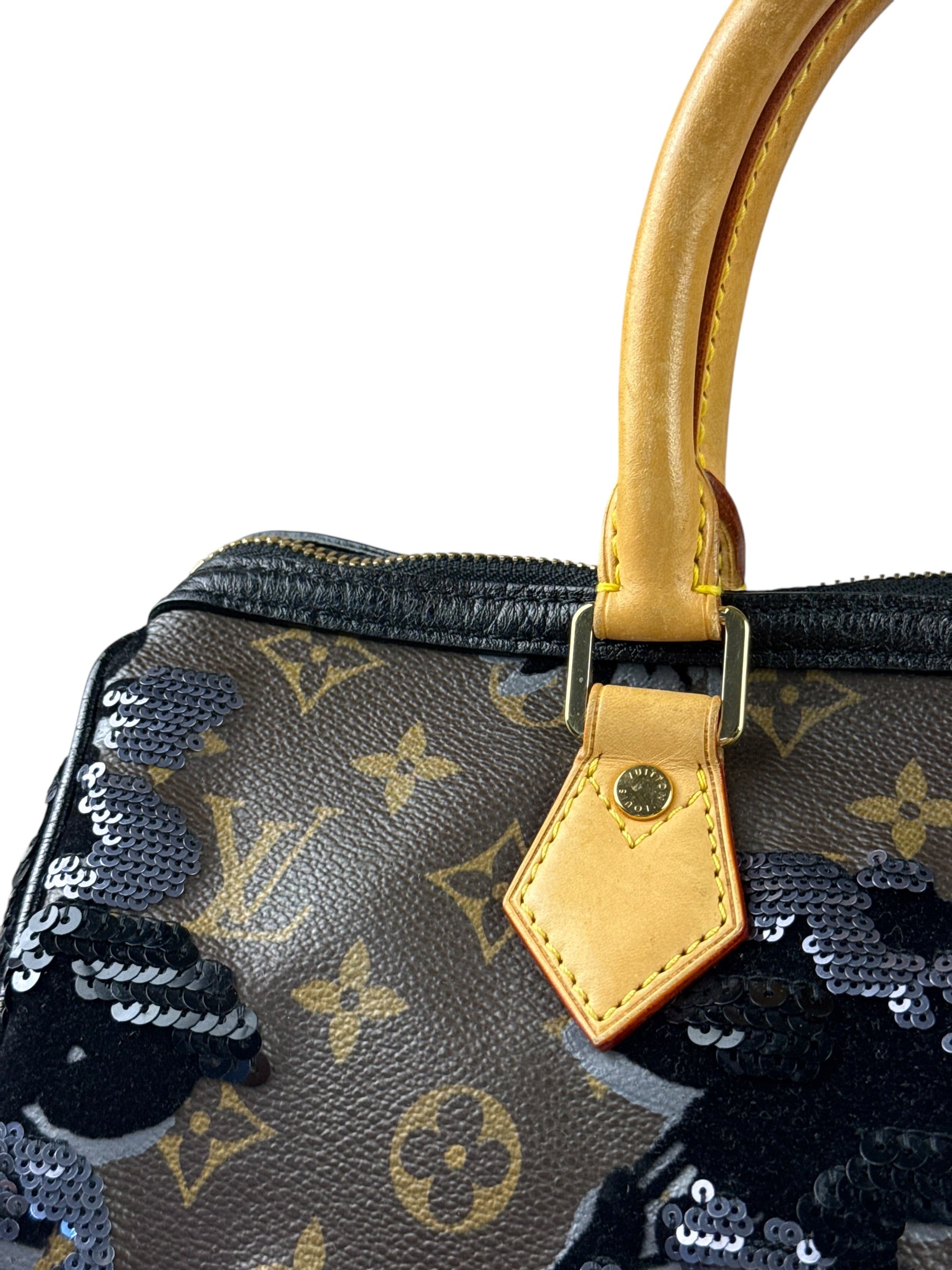 Louis Vuitton Limited-Edition Monogram Fleur De Jais Speedy 30
